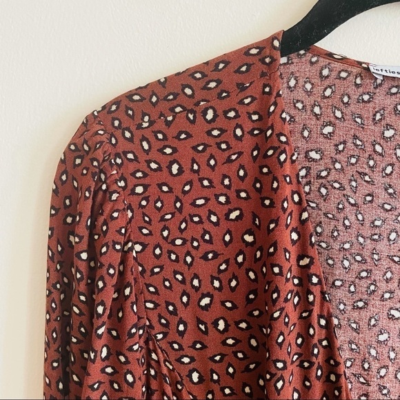 LEFTIES Brown Leopard Print Wrap Midi Dress - Picture 4 of 11